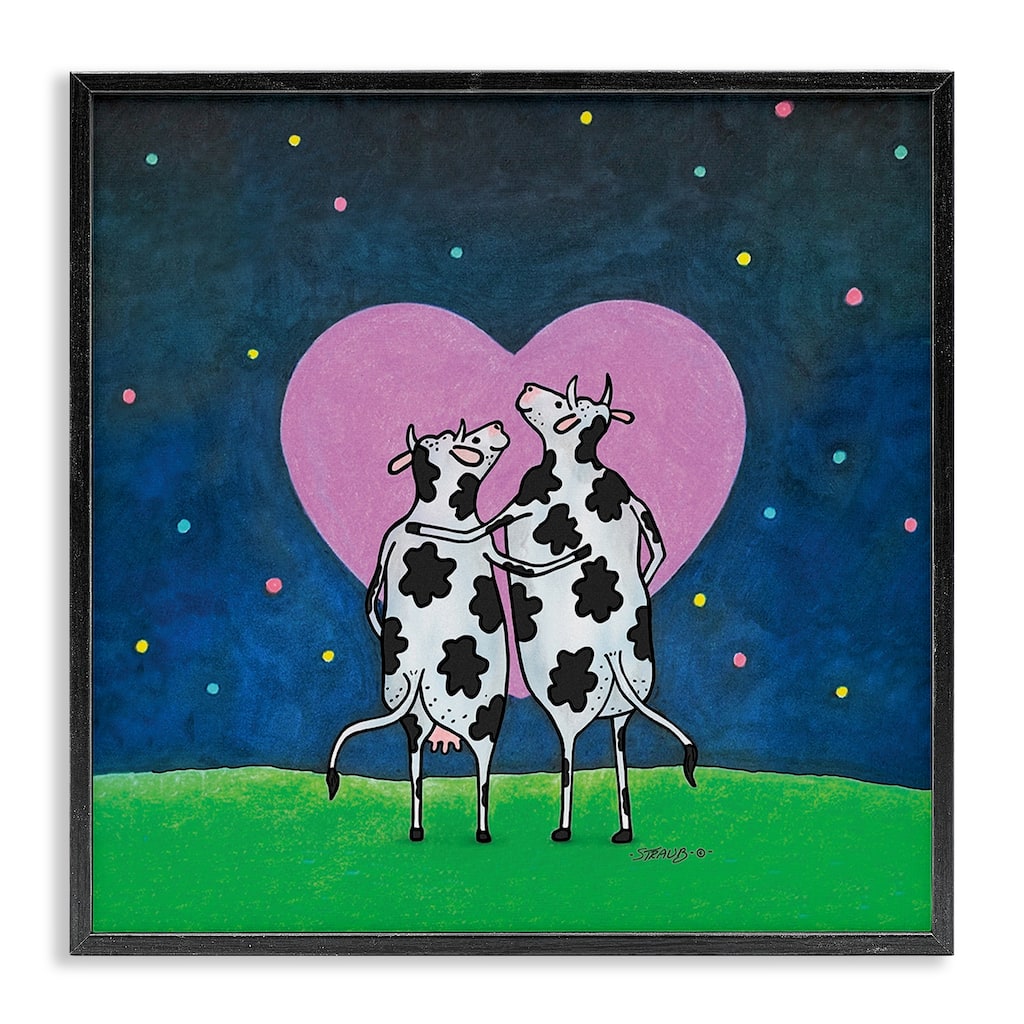 Stupell Loving Significant Udder Framed Giclee Art Design By Roger Straub