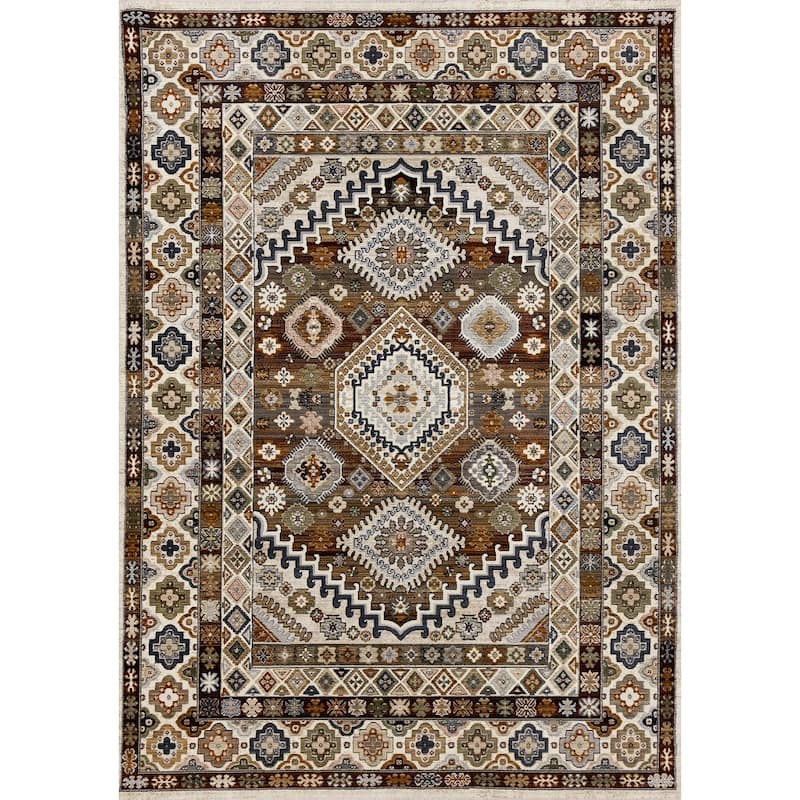 HomeRoots Oriental Modern Rectangle Area Rug - 5' X 8'