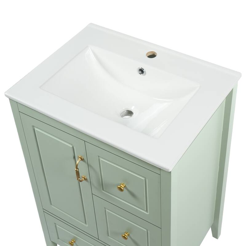 Christopher Knight Home - Luxford 24" Bathroom Vanity with Sink with 3 Soft-closing Drawers