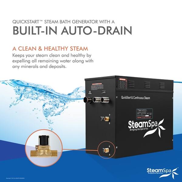 Black Series Bluetooth 12kW QuickStart Steam Bath Generator Package in Oil Rubbed Bronze Black Series Bluetooth 12kW QuickStart Steam Bath Generator Package in Oil Rubbed Bronze