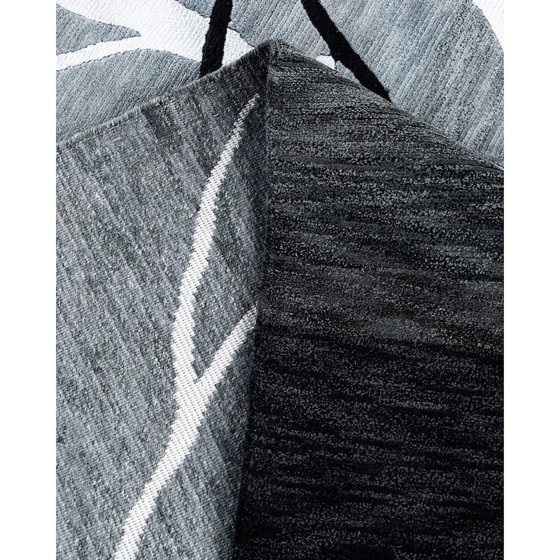Modern One-of-a-Kind Handmade Area Rug - Gray, 9' 0" x 12' 0" - 9' 0" x 12' 0"