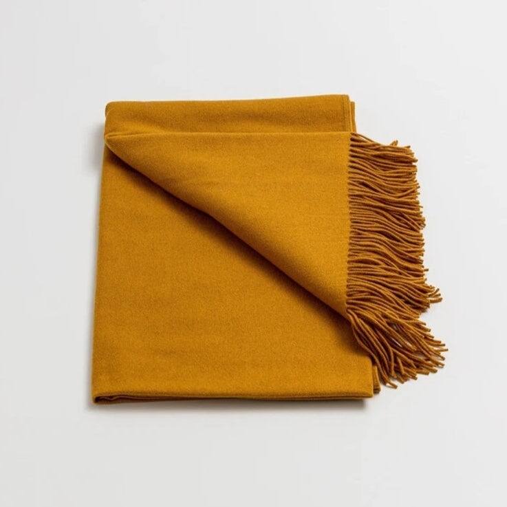 Pure Cashmere Throw Blanket – Soft & Naturally Warm - AMBER