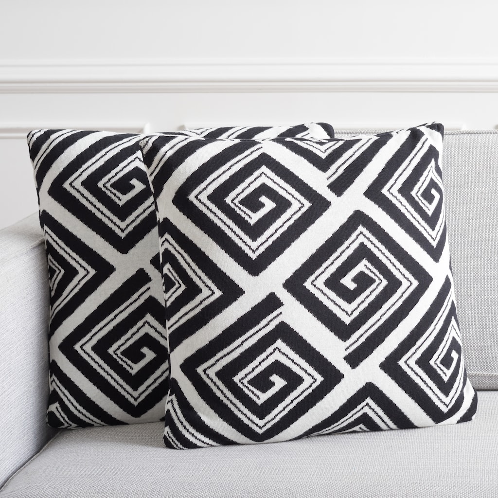 SAFAVIEH Francien 18-inch Square Decorative Throw Accent Pillow with Insert (Set of 2)