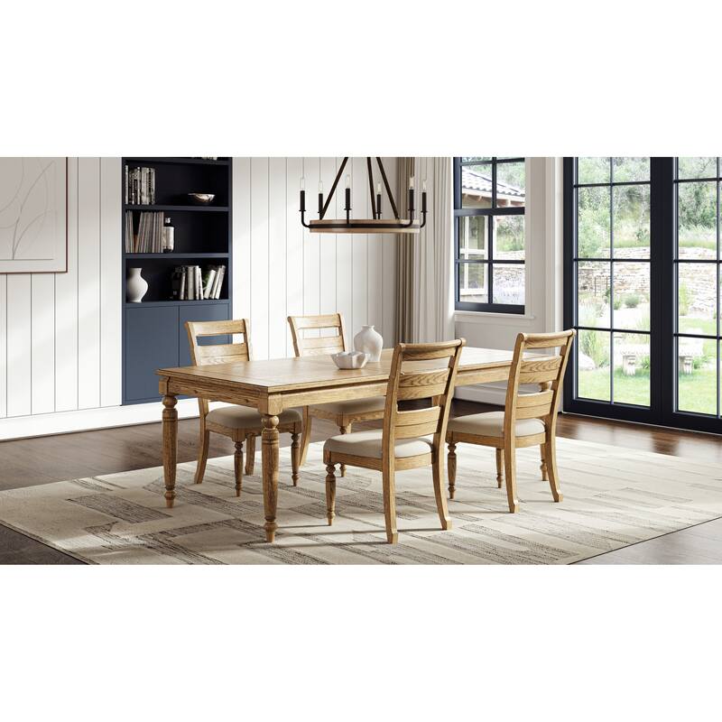 Ladder Back Side Chair - Whitewash Finish (Set of 2)