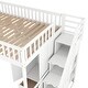 preview thumbnail 21 of 34, Full Size Solid Wood Frame Loft Bed with Bookshelf, Drawers, Desk and Wardrobe