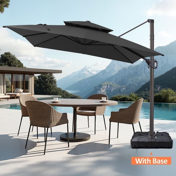 3 tier pagoda patio umbrella 3 Tier Patio Umbrella with Lights