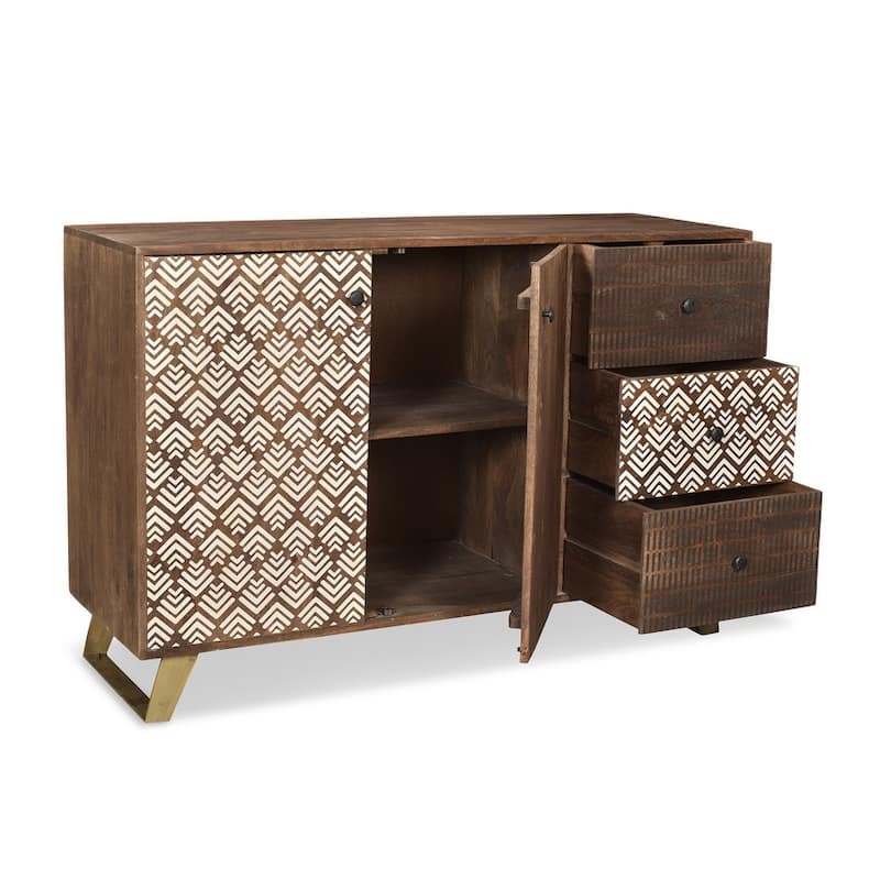 Handmade Olga Retro Sideboard (India) - 55" x 18" x 36"