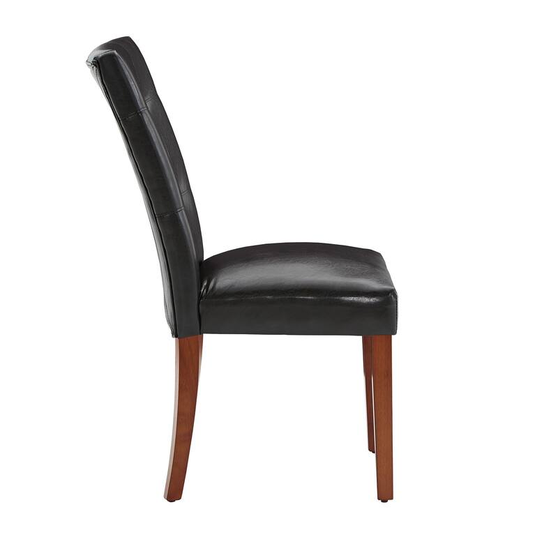 Tufted Faux Leather Dining Chairs (Set of 2) by iNSPIRE Q Classic