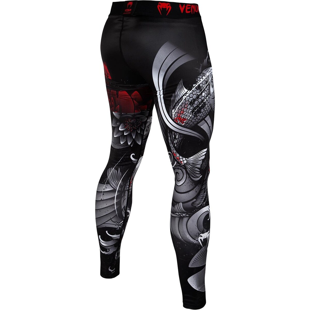 Shop Venum Koi 2 0 Dry Tech Mma Compression Spats Black White