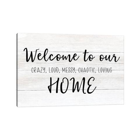 iCanvas "Welcome To Our Home" by CAD Designs Canvas Print