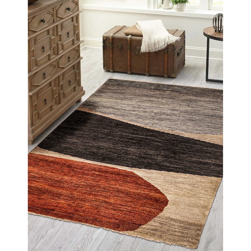 ECARPETGALLERY Hand-knotted Peshawar Ziegler Light Khaki Wool Rug - 5'1 x 6'10