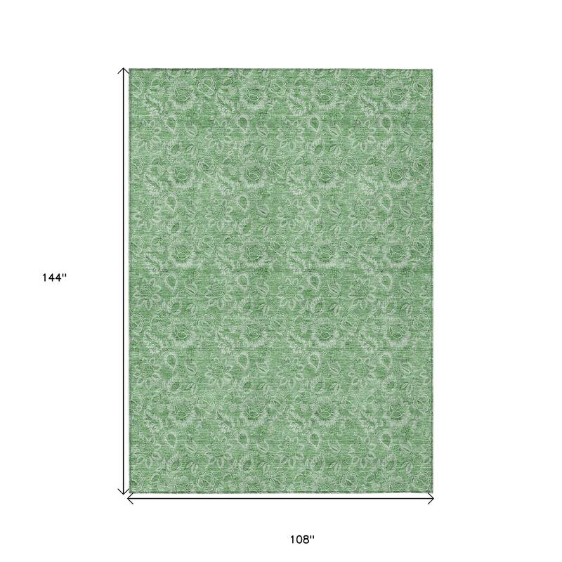 HomeRoots Floral Transitional Rectangle Outdoor Rug