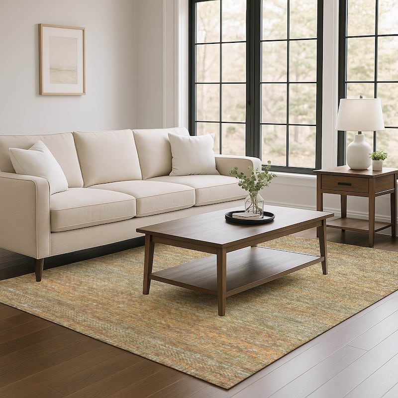 Premium Washable Super Soft Stripe Ombre Mayfield Rug - Taupe - 2'6" x 3'10"