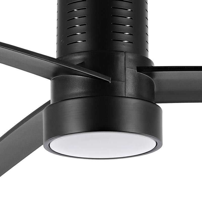 SAFAVIEH Lighting Tifanie Led Ceiling Fan - 52 In. W x 52 In. D x 13 In. H - Black - 52Wx52Dx13H