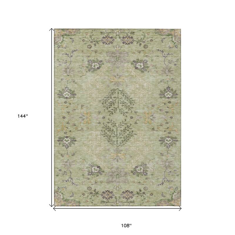 HomeRoots Floral Transitional Rectangle Outdoor Rug