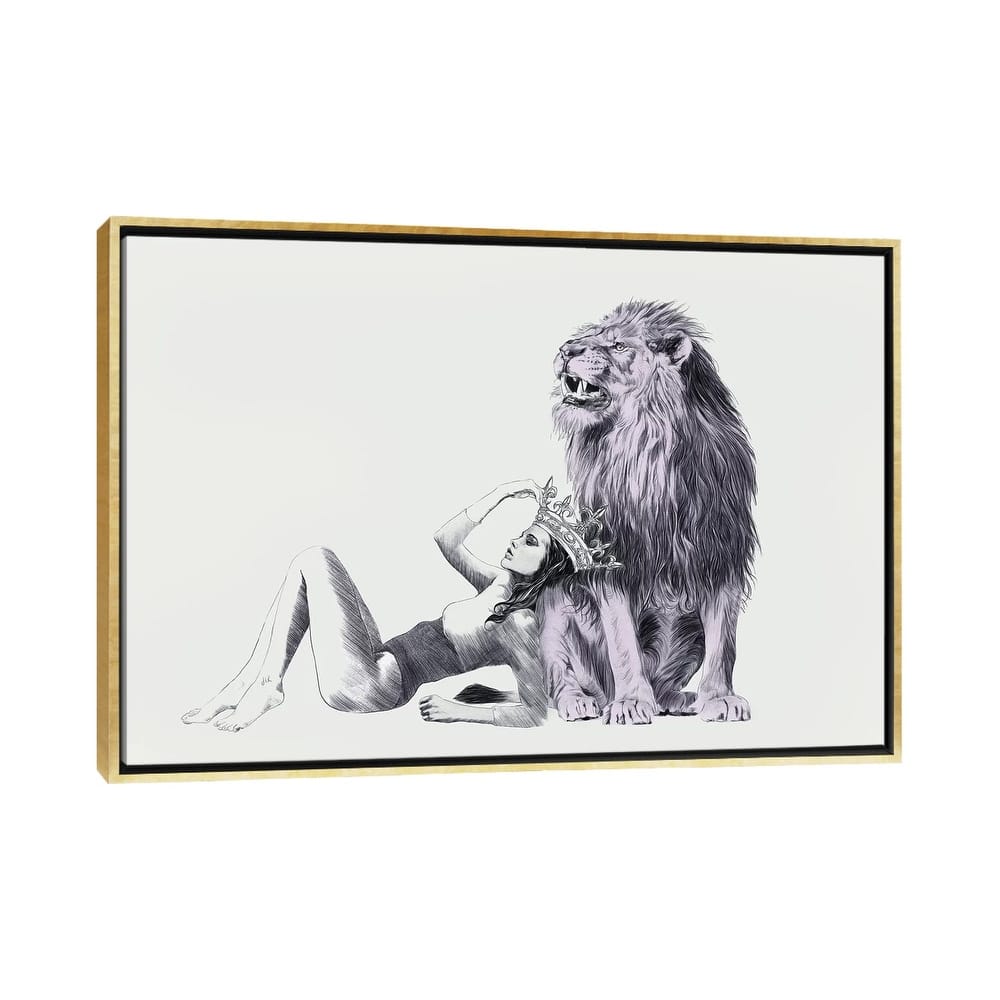 iCanvas "The Queen Leo " by Jenny Rome Framed Canvas Print