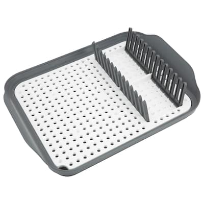 Kitchen Details 2 Tone Self Draining Dish Rack - 16"x 12"x 1.5"