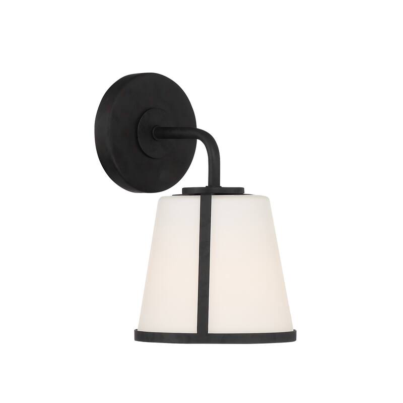 Fulton 1 Light Black Wall Mount - 6.25'' W x 10.25'' H x 7.25'' D - 6.25'' W x 10.25'' H x 7.25'' D
