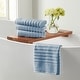 preview thumbnail 92 of 150, Linery & Co. Combed Cotton Bath Towel Set Hand Towel (Pack of 6) - Light Blue