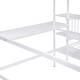 preview thumbnail 16 of 14, Full Over Twin Metal Bunk Bed with Built-in Desk and Shelves,Minimalist Design