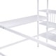 preview thumbnail 36 of 34, Luxury Full Over Twin Metal Bunk Bed with Built-in Desk, Shelves and Ladder, Large Storage Space, Sturdy and Durable