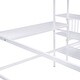 preview thumbnail 16 of 14, Minimalist Design Full Over Twin Metal Bunk Bed with Built-in Ladder,Under-Bed Desk wirh Storage Shelves