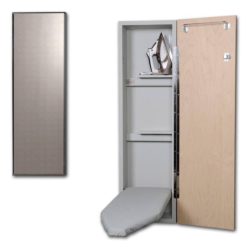 Iron-A-Way Ironing Center - 42" Built In Ironing Board With Storage -