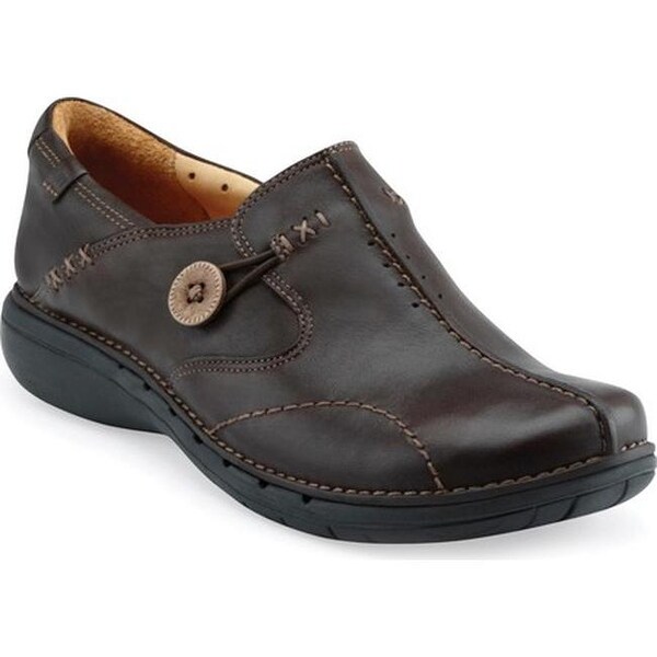 clarks brown leather shoes womens