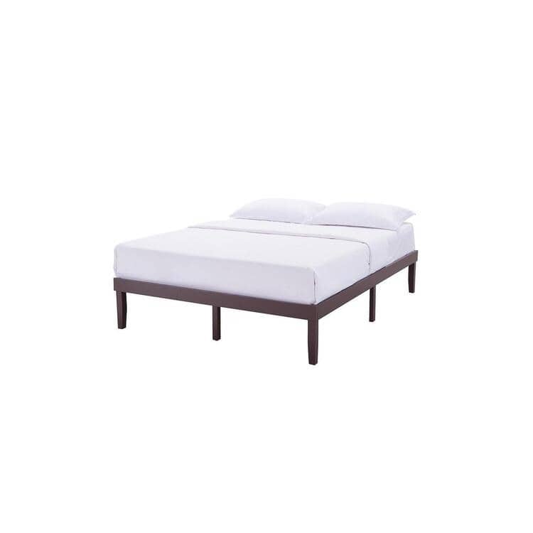 14 Inch Solid Pine Wood Platform Bed Frame No Squeak Bed Frame with Wooden Slats No Box Spring Needed