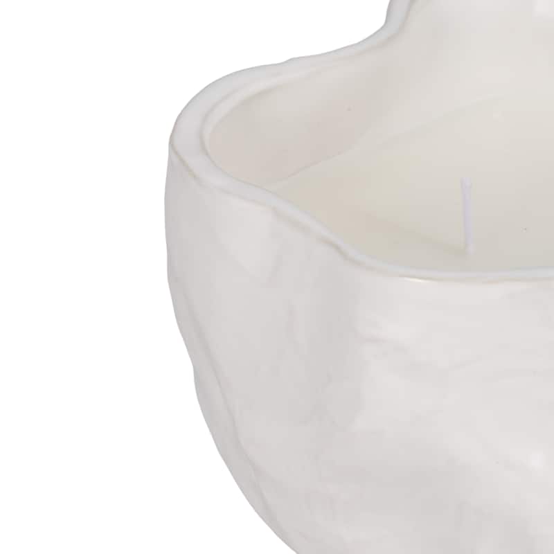Sagebrook Home Ceramic Soy Wax Candle for Serene Outdoor Ambience - 6" x 6" x 5"