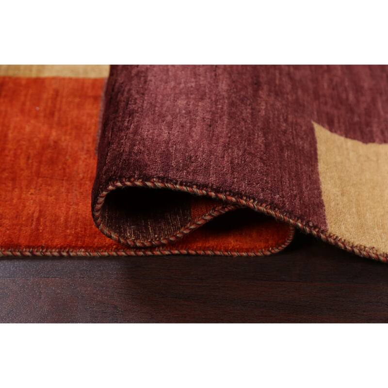 Contemporary Gabbeh Kashkoli Area Rug Wool Hand-knotted Office Carpet - 3'0" x 5'1"