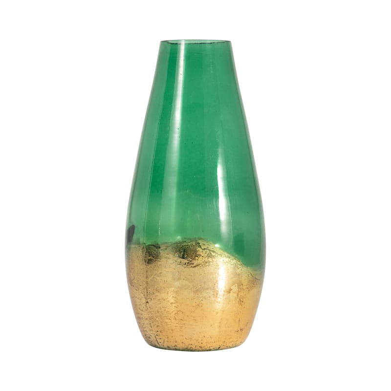 Sagebrook Home Modern Glam Glass Cylinder Dipped Vase