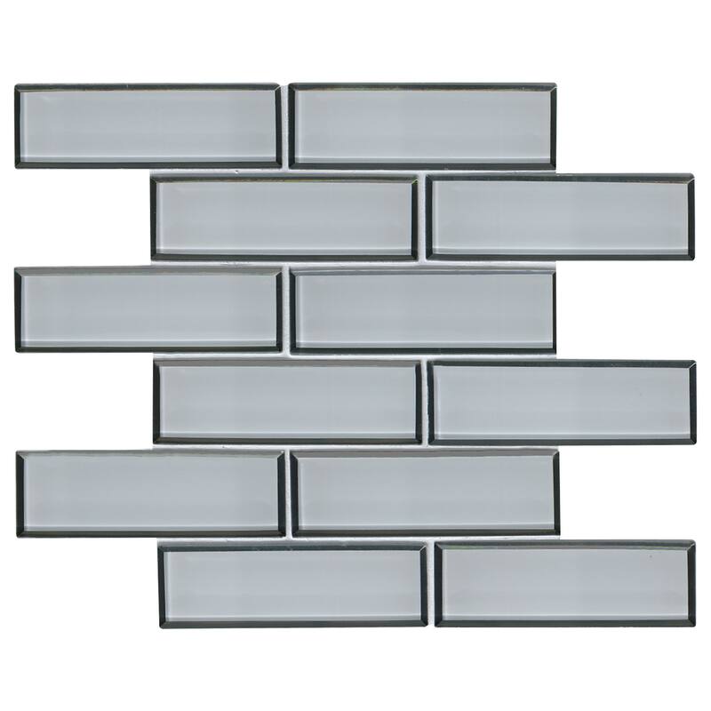 Ackland AKM-G-RI2X6BSW-CA Rivella - 12" x 12" Glass Brick Wall Tile - - Sage Edge