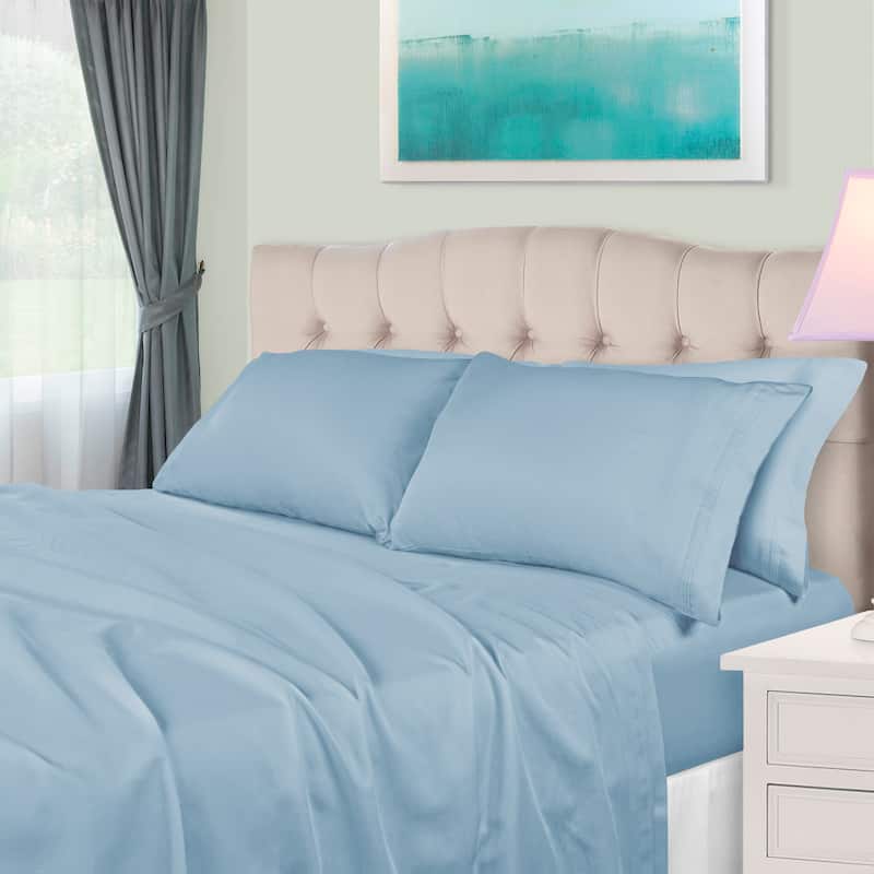 Superior Egyptian Cotton 650 Thread Count Deep Pocket Solid Sheet Set