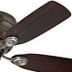 preview thumbnail 3 of 14, Hunter 42" Flush Mount Ceiling Fan with Pull Chains - Traditional - Low Profile!