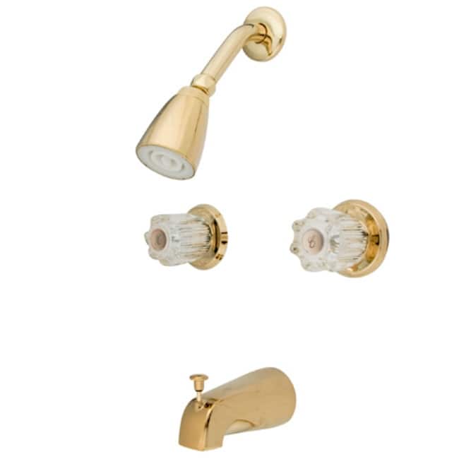 Kingston Brass Tub and Shower Trim with Single Function Shower Head,