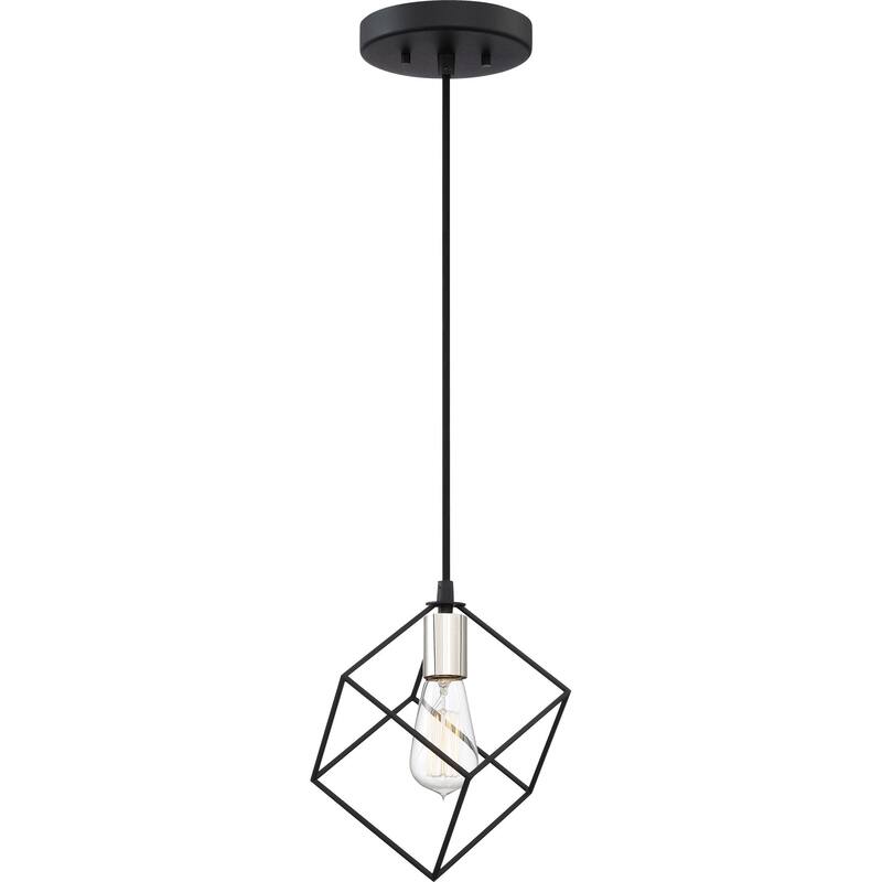 Quoizel Holograph 8" Pendant Light in Earth Black