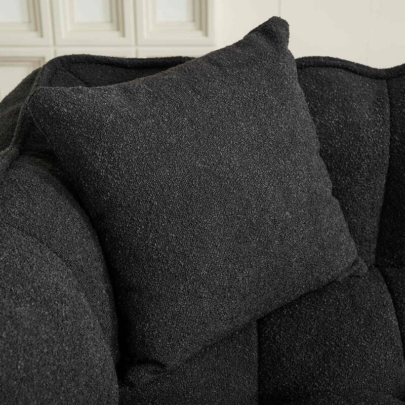 Soft Bean Bag Chair for Adults, Cozy Lazy Bean Bag Sofa, 2 Seat with Armrests for Home