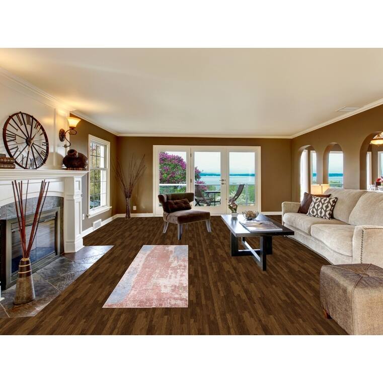 Hand Knotted Oriental 100% Wool Carpet Modern All-Over Multi-Colored Abstract Runner Rug - 8' 8'' X 2' 4''