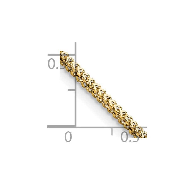 Curata 14k 1.4mm Franco Chain Bracelet