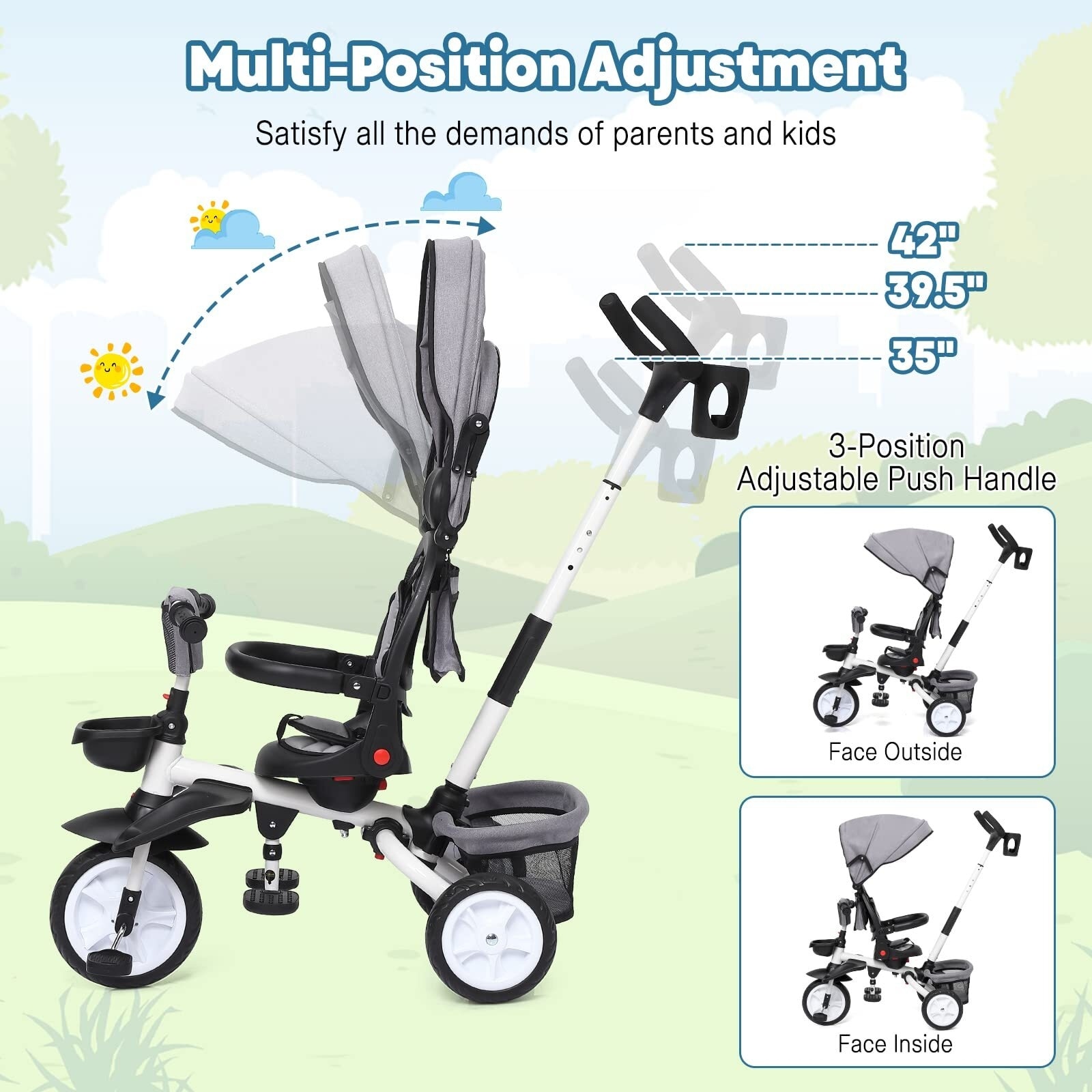 Baby cycle with push handle cheap