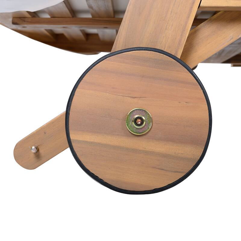 Christopher Knight Home - Nexo Outdoor Acacia Wood Adjustable Chaise Lounge Set with 18.00'' Square Cross Base Side Table