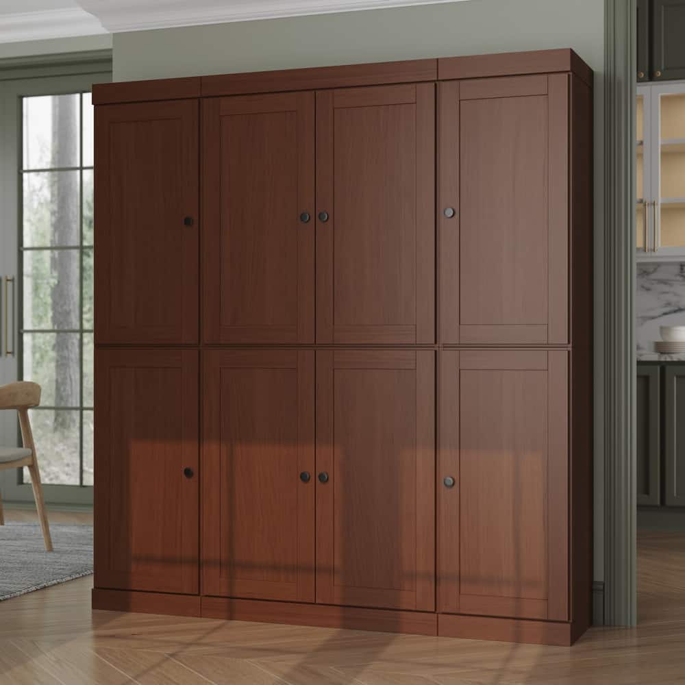Palace Imports 100% Solid Wood Pantry Cabinet, Shaker Doors, Adjustable Shelves, 65" Wide, 71.5" Tall