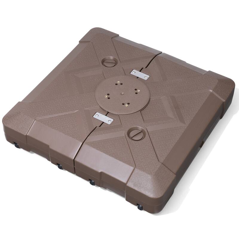 Heavy Duty Sand Water Fillable Patio Offset Cantilever Umbrella Base with Wheels