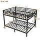 preview thumbnail 3 of 9, Black Queen over Queen Metal Bunk Bed for Teens and Adults