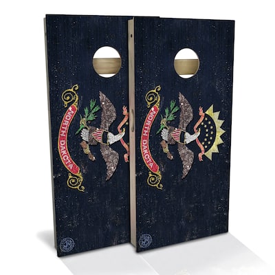 North Dakota Flag Outdoor Cornhole Board Set