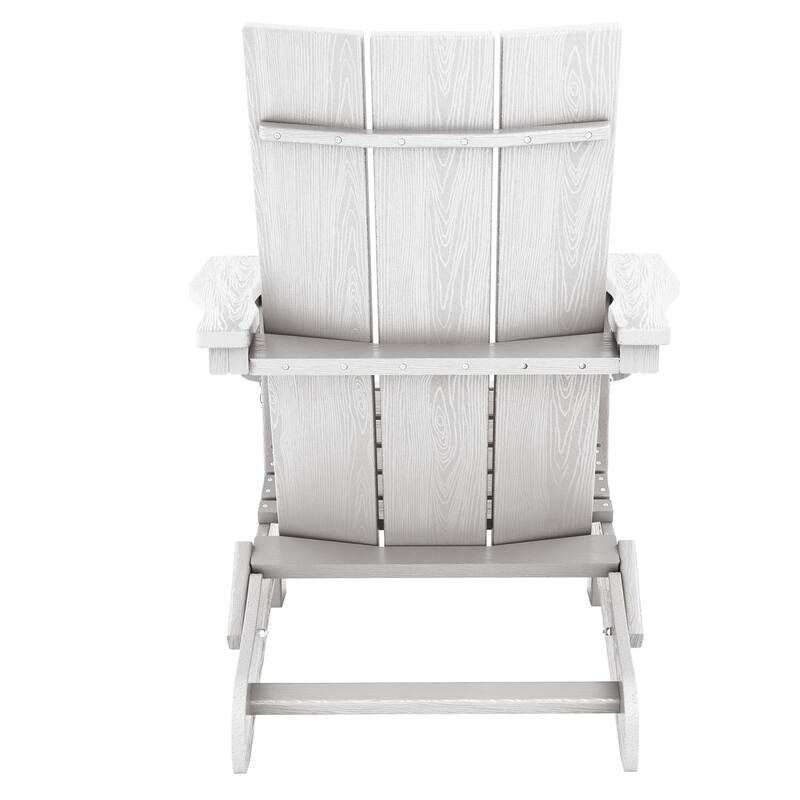 HDPE Oversized Folding Adirondack Chair, All-Weather Modern Folding Adirondack Chair