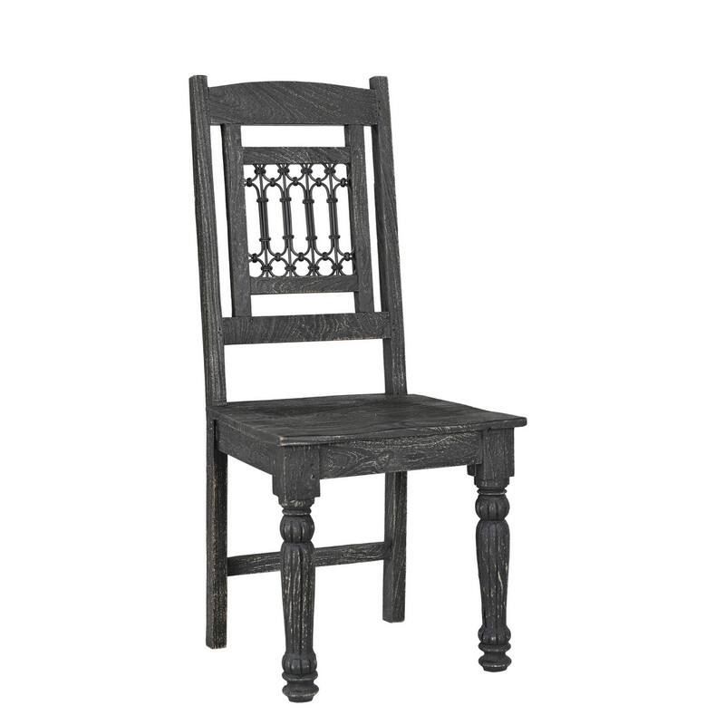 Set of 2 Slat Back Wood Dining Armless Side Chairs Perfect for Kitchen or Dining Room - 42”H x 18”W x 18”D