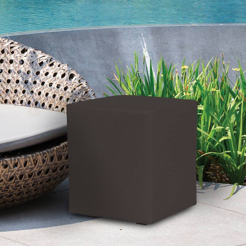 Allan Andrews Universal Outdoor Square Patio Ottoman with Cover, Seascape Collection