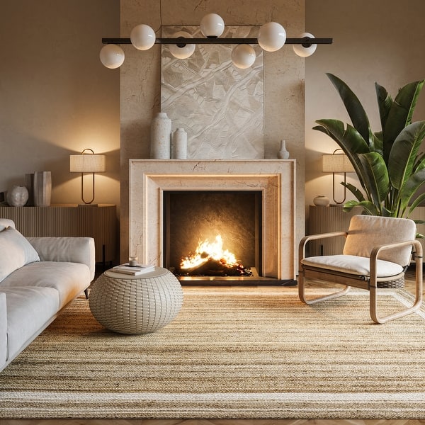 slide 2 of 24, Nuloom Rikki Coastal Braided Jute Area Rug 5' x 8' - Off White